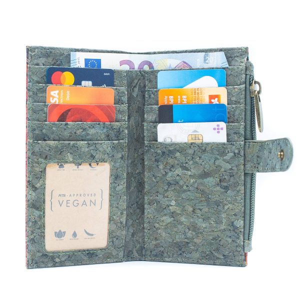 Flowers and Butterflies Cork Wallet BAG-2097