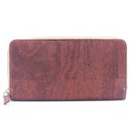 Solid color cork  women card zipper vegan wallet BAGP-190