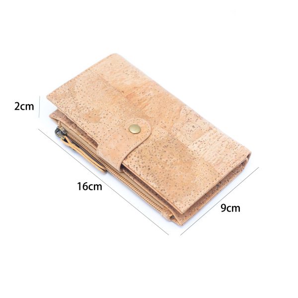 Color and Gold Cork Card Holder Women's Natural Cork Wallet BAG-2203