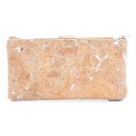 Gold and silver cork Slim card snap long wallet BAG-2234