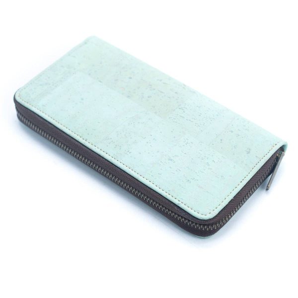 Solid color cork  women card zipper vegan wallet BAGP-245
