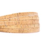 Natural with Colorful cork cord 10mm flat cork cord COR-572(10meters)