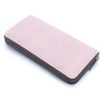 Solid color cork  women card zipper vegan wallet BAGP-245
