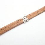 Natural with sliver 10mm flat cork cord Cor-200(10meters)