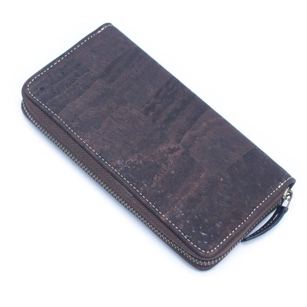 Solid color cork  women card zipper vegan wallet BAGP-190