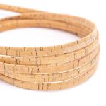Natural with Colorful cork cord 10mm flat cork cord COR-572(10meters)