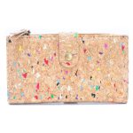 Color and Gold Cork Card Holder Women's Natural Cork Wallet BAG-2203