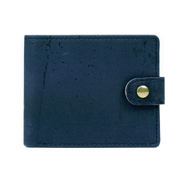 Sleek Bifold Cork Wallet with Snap Button BAG-2278