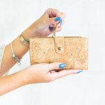 Color and Gold Cork Card Holder Women's Natural Cork Wallet BAG-2203
