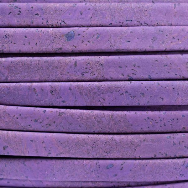 10mm falt purple cork cord COR-609B(10Meters)