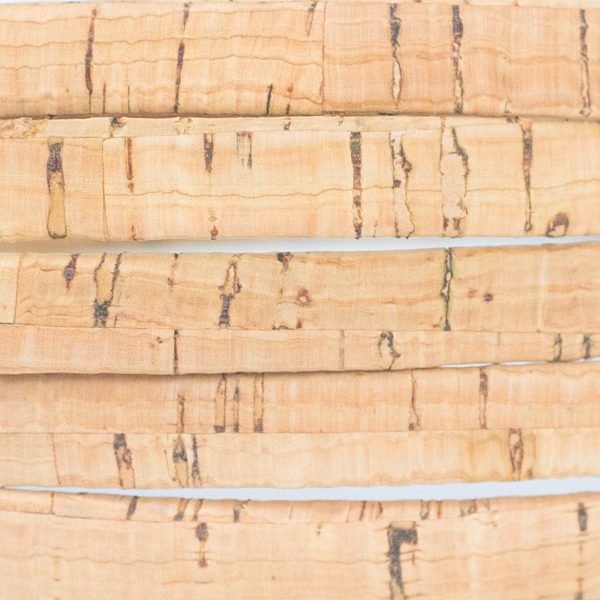 Natural Rutic 10mm flat cork cord Cor-487(10meters)