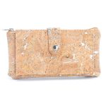 Gold and silver cork Slim card snap long wallet BAG-2234