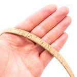Natural with Colorful cork cord 10mm flat cork cord COR-572(10meters)