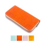 Solid color cork  women card zipper vegan wallet BAGP-245