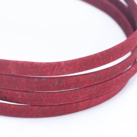 Wine Red 10mm flat cork cord COR-533 (10meters)