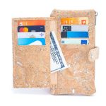 Gold and silver cork Slim card snap long wallet BAG-2234