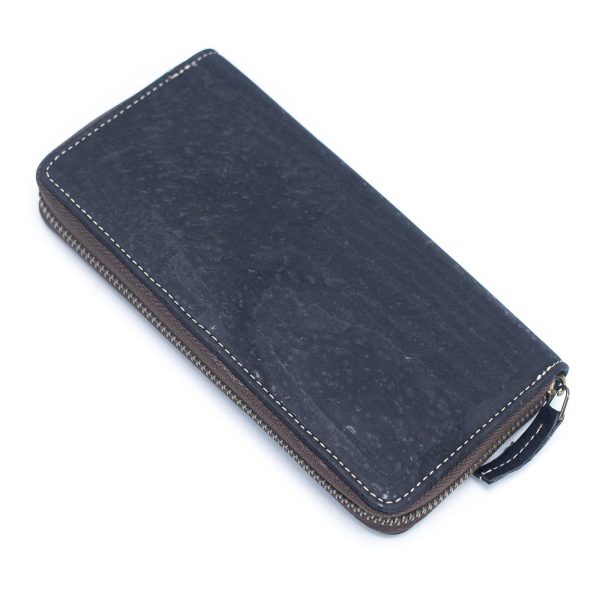 Solid color cork  women card zipper vegan wallet BAGP-190