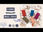 Elegant Cork Women's Zipper Wallet - Pure Color Collection BAG-2342