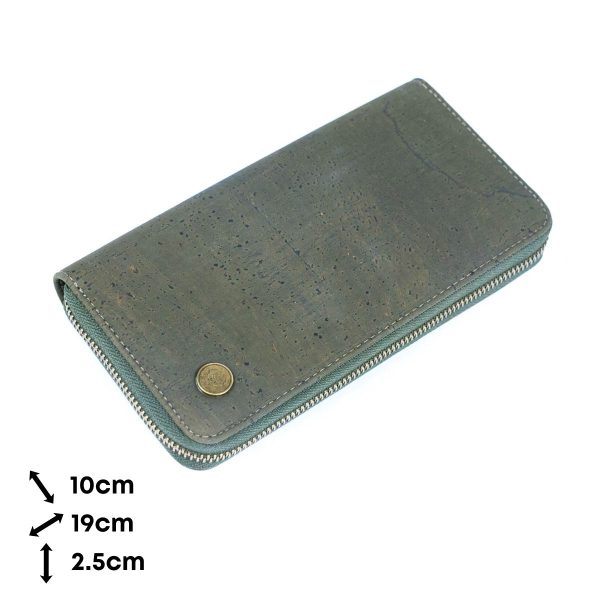 Elegant Cork Women's Zipper Wallet - Pure Color Collection BAG-2342